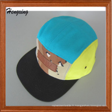 Snapback de broderie 3D personnalisé, concevez votre propre casquette de 5 panneaux